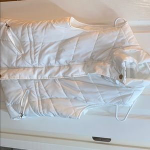 White puffer vest
